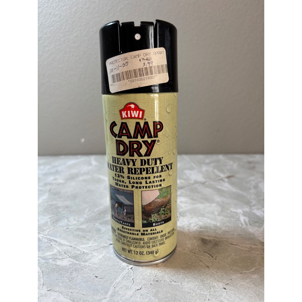 Vtg‎ Kiwi Camp Dry Heavy Duty Water Repellent 12oz Spray 13% Silicone for Boots